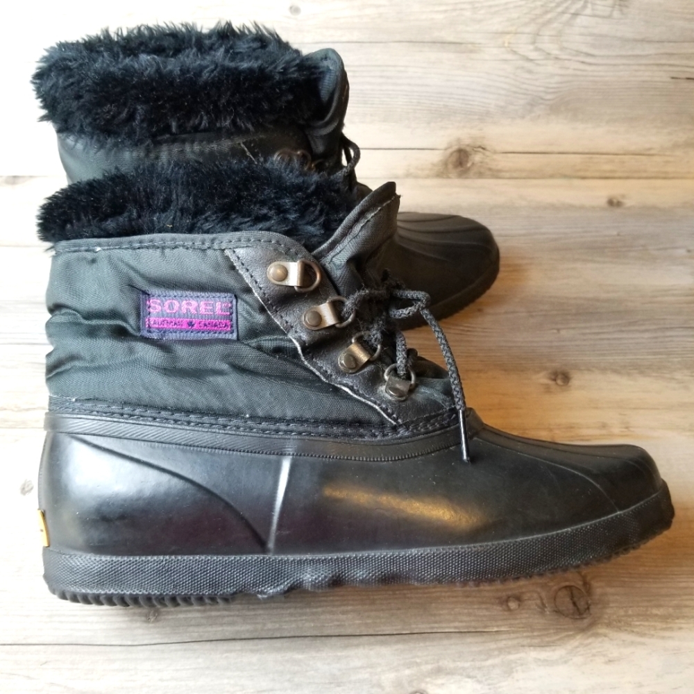 Sorel Kaufman Canada Removable Felt Lined Rain Snow Rubber Bottom Duck Boots